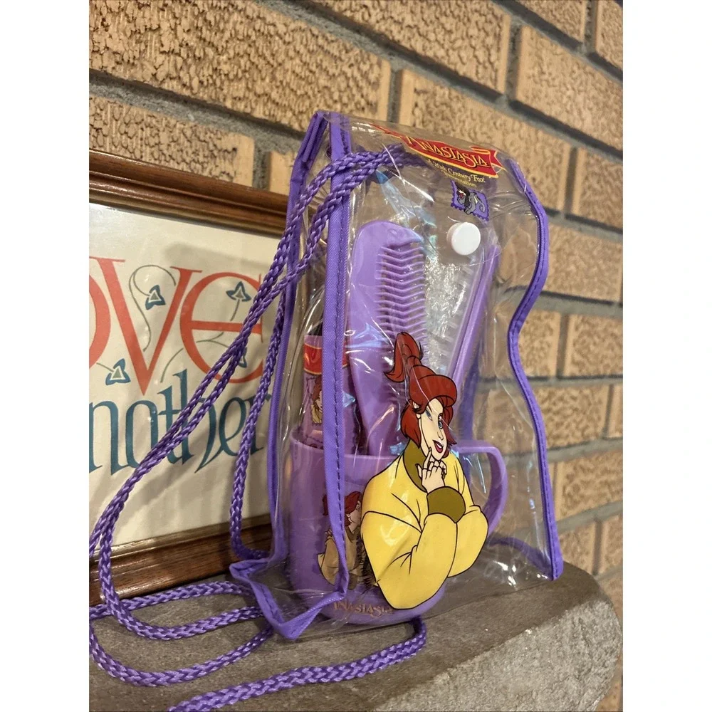 RARE Kid Care Anastasia Journey to Paris Travel Backpack Set Cup Brush Comb 1997